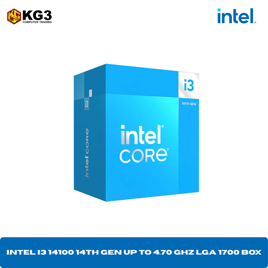 Intel i3 14100 14th Gen up to 4.70 GHz LGA 1700 BOX thumbnail