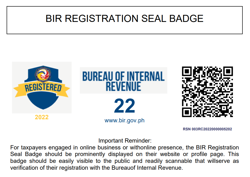 KG3 BIR E-Seal certificate