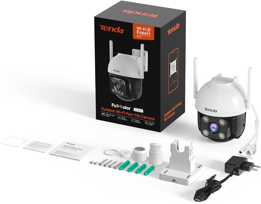 Tenda CH3 Outdoor Smart 3MP Full Color 1080P Security WiFi Camera