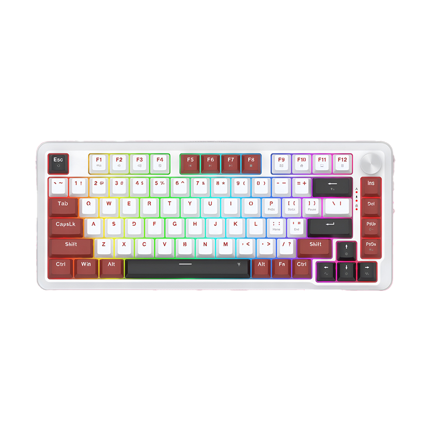 REDRAGON KEYBOARD WIRED (K721WRB-RGB-M) STORMHUNTER MAGNETIC WHITE+RED+BLACK