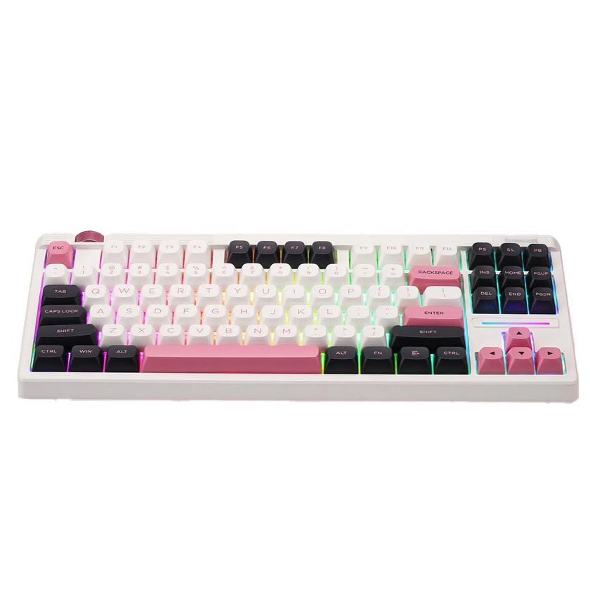 REDRAGON KEYBOARD WIRED (K729WBP-RGB) OTIIM WHITE+BLACK+PINK