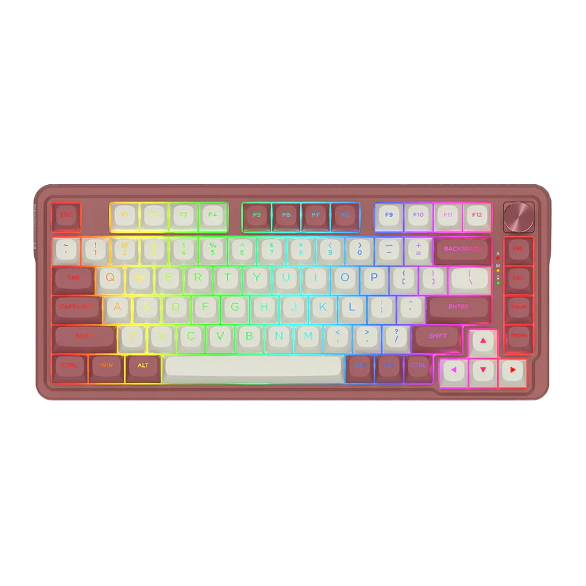 REDRAGON KEYBOARD WIRELESS (K673WR-RGB-MAX) UCAL MAX WHITE-RED