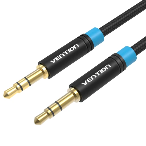 Vention BAWLJ Cotton Braided 3.5mm Male to Male Audio Cable 5M Blue Aluminum Alloy Type
