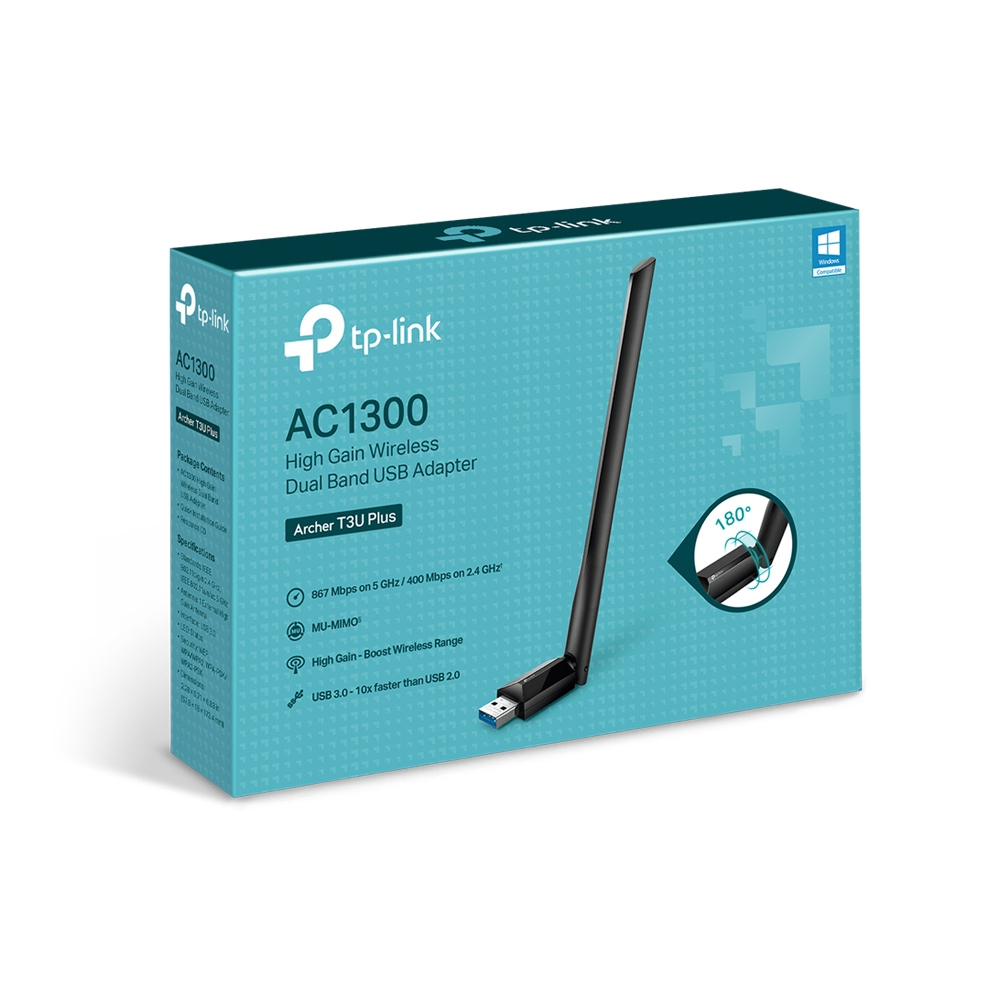 TP-LINK Archer T3U Plus AC1300 High Gain Dual Band Wi-Fi USB Adapter view 4