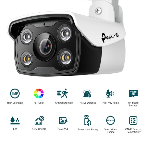 VIGI C340 4MP Outdoor Full-Color Bullet Network Camera view 2