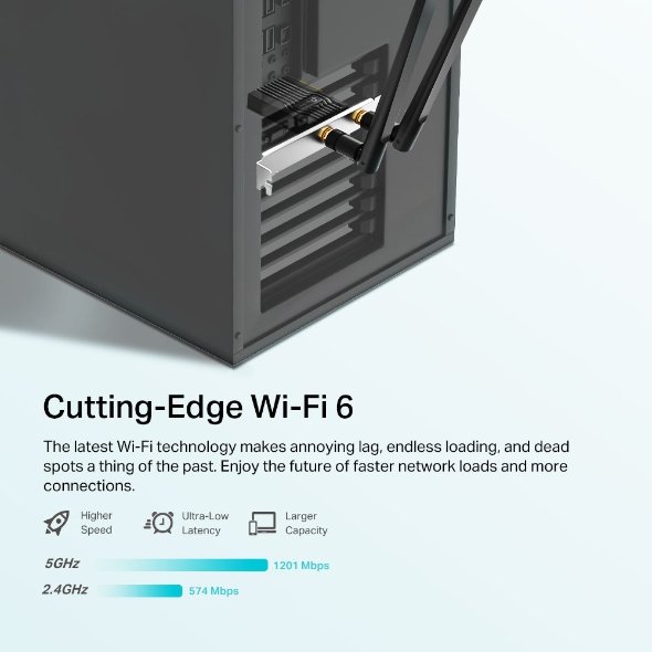 TP-LINK Archer TX20E AX1800 Dual Band Wifi 6 Bluetooth 5.2 PCI Express Adapter view 2