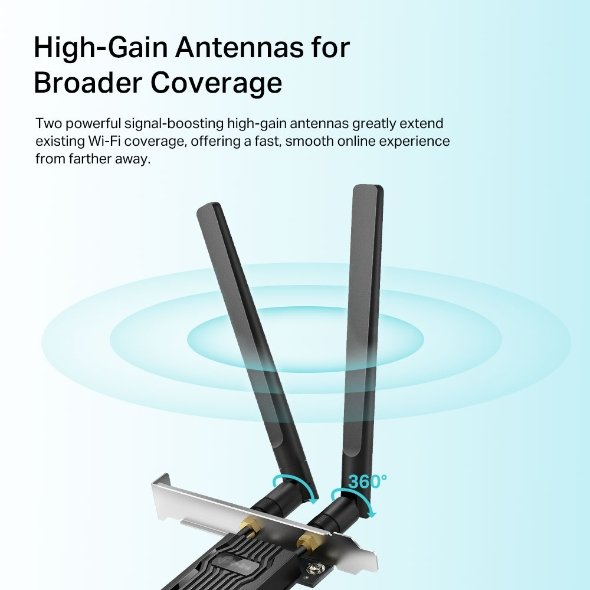 TP-LINK Archer TX20E AX1800 Dual Band Wifi 6 Bluetooth 5.2 PCI Express Adapter view 3