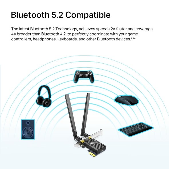 TP-LINK Archer TX20E AX1800 Dual Band Wifi 6 Bluetooth 5.2 PCI Express Adapter view 4