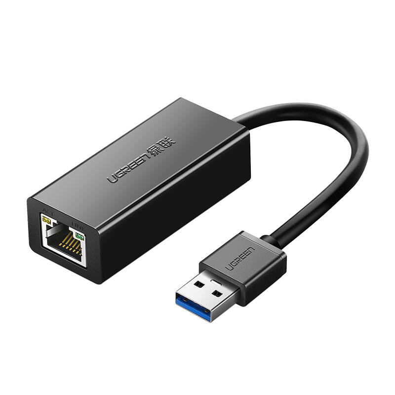 UGREEN (CR111/20256) USB 3.0 Lan Gigabit Ethernet Adapter 10cm (Black)