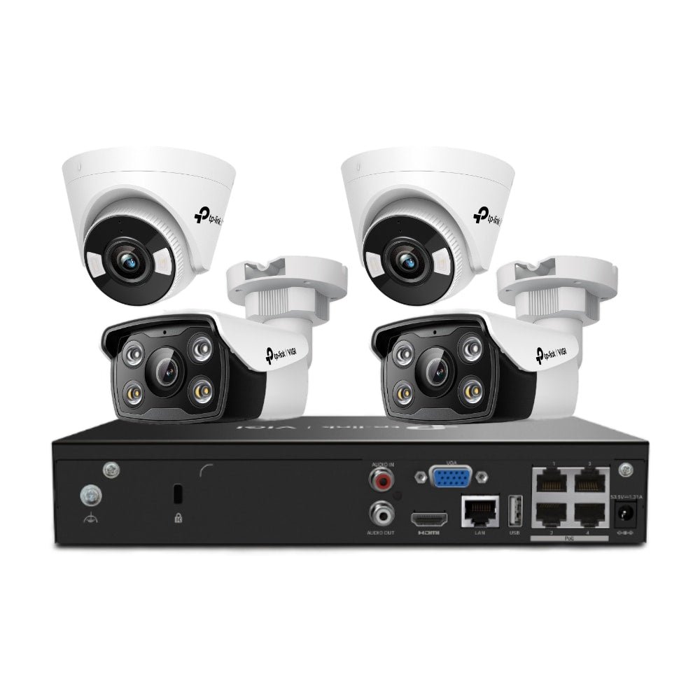 TP-Link VIGI Kit-1  2MPIR-44 VIGI 4 Channel Network CCTV Kit 2 Turret 2 Bullet