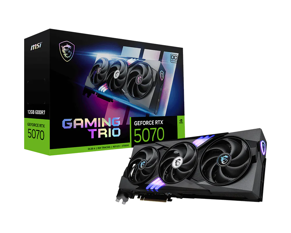 MSI GeForce RTX 5070 GAMING TRIO OC 12GB GDDR7 BLACK