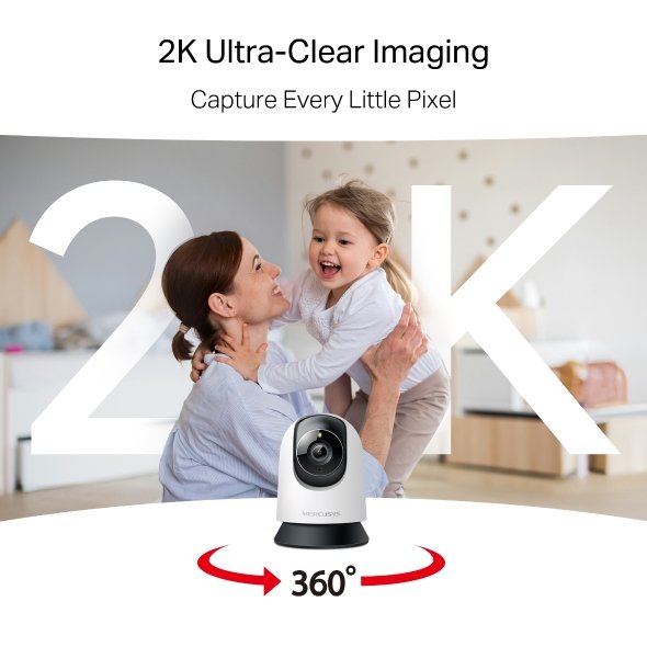 Mercusys MC210 Pan/Tilt 2K 1440P Home Security Wi-Fi Camera view 3