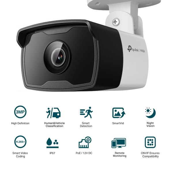 TP-Link VIGI C330I (2.8/4/6mm) 3MP Outdoor Bullet Network Camera view 2
