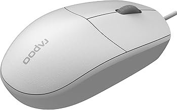 RAPOO N100 Wired Optical USB Mouse WHITE view 3